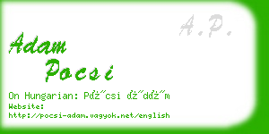 adam pocsi business card